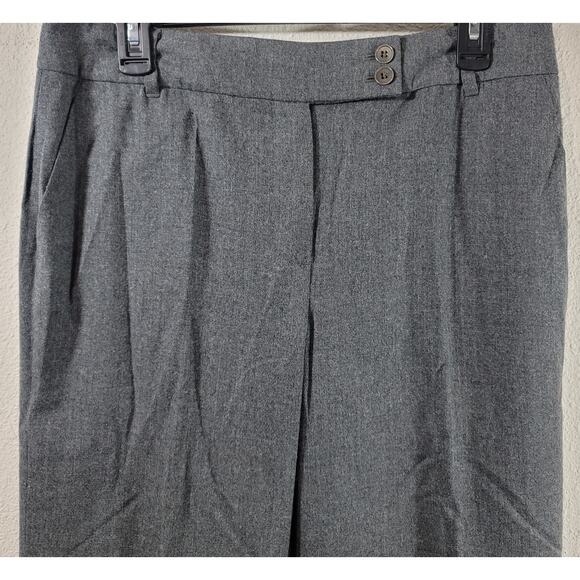 Talbots Gray Flat Front Dress Pants Medium Lightweight Soft Lined Straight Leg - Picture 6 of 8